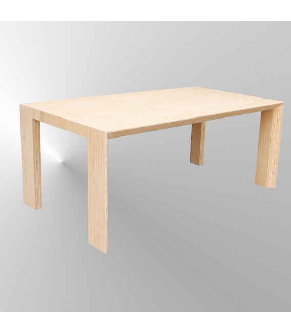 Opmaat tafel,  Arc bamboe naturel 